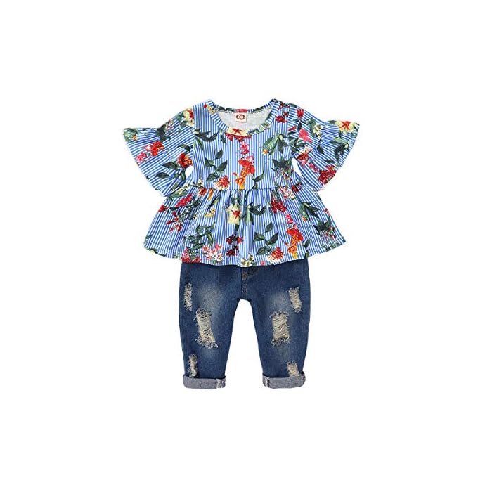 Girl Clothes Baby Girls Jeans Pants Set 