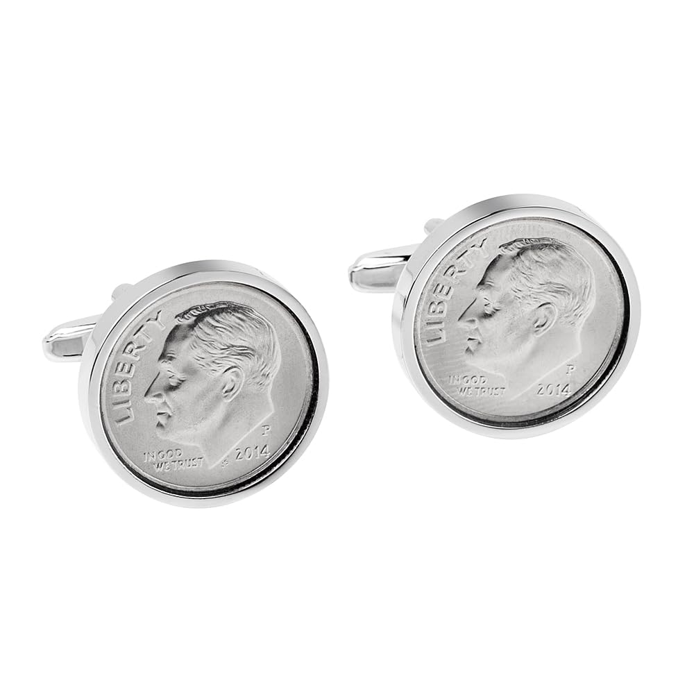 3ème anniversaire de mariage – authentique 2014 pièce de monnaie Boutons de manchette