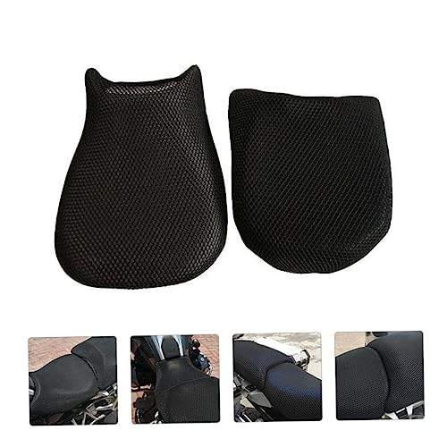 Housse de selle de moto noire TOPBATHY en polyester, lot de 2 - 8
