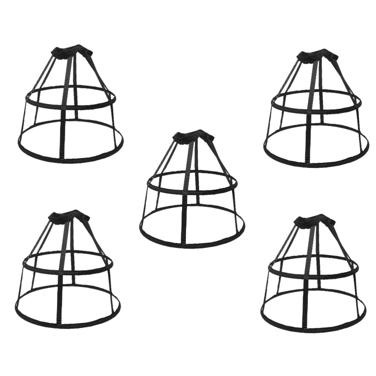 Mobestech 5 Stück Damen Petticoat Unterrock Cosplay Kostüm Rockabilly Reifrock Verstellbar Elegant für Hochzeiten Partys Fotos aus Hautfreundlichem Material