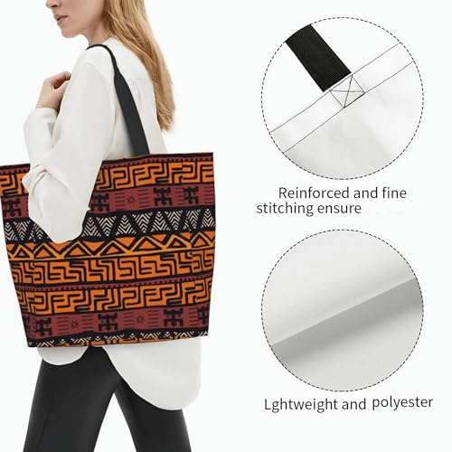 Image of African Ethnic Shoulder Tote Bags Tribe Casual Bag African Shoulder Handbags Shopping Handbag Grocery Bags
