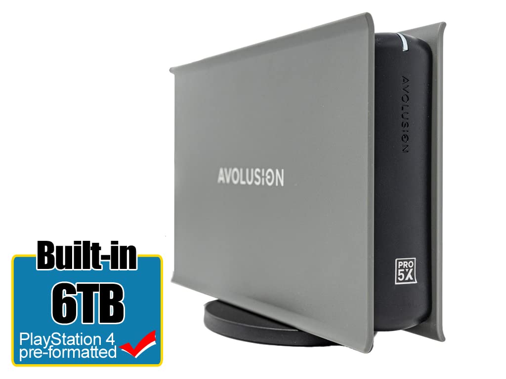 Avolusion PRO-5X 6TB External USB 3.0 Hard Drive – White, For Xbox One S/X & Consoles