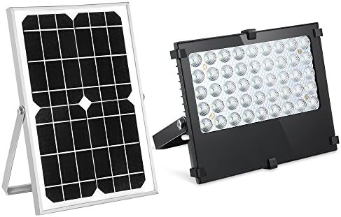 Solar Flood Light 800Lumens Auto ON-Off Solar Lights Waterproof Outdoor Solar Security Lights for Patio Yard Porch Pool White