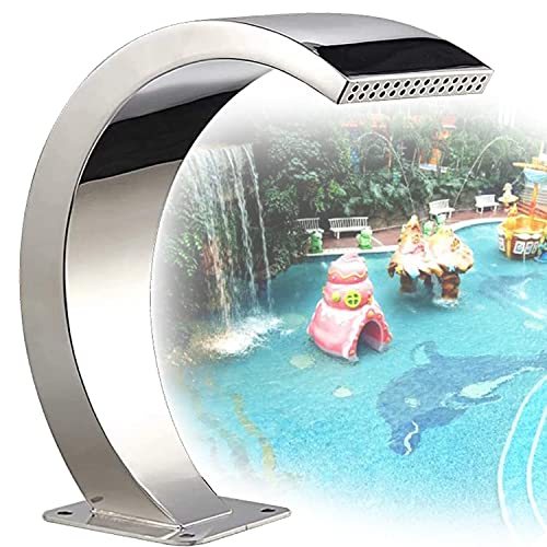 Fontaine Cascade en Acier Inoxydable pour Piscine et Jardin, aménagement paysager intérieur et extérieur.
