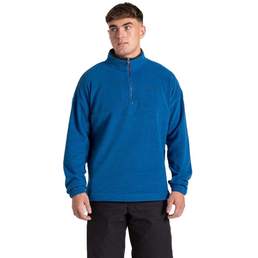Craghoppers Men's Esk Half Zip Fleece Insulated Layer Top Blue