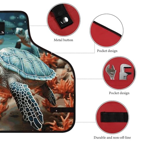 Delantal de trabajo impermeable Turtle Starfish con 8 bolsillos miniatura 3