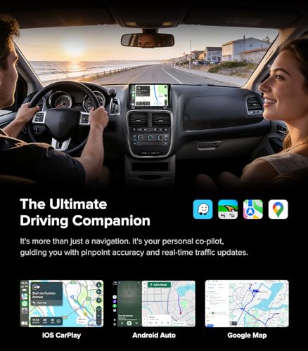 Radio con Pantalla 9" Wireless CarPlay para Dodge Caravan y Chrysler miniatura 2