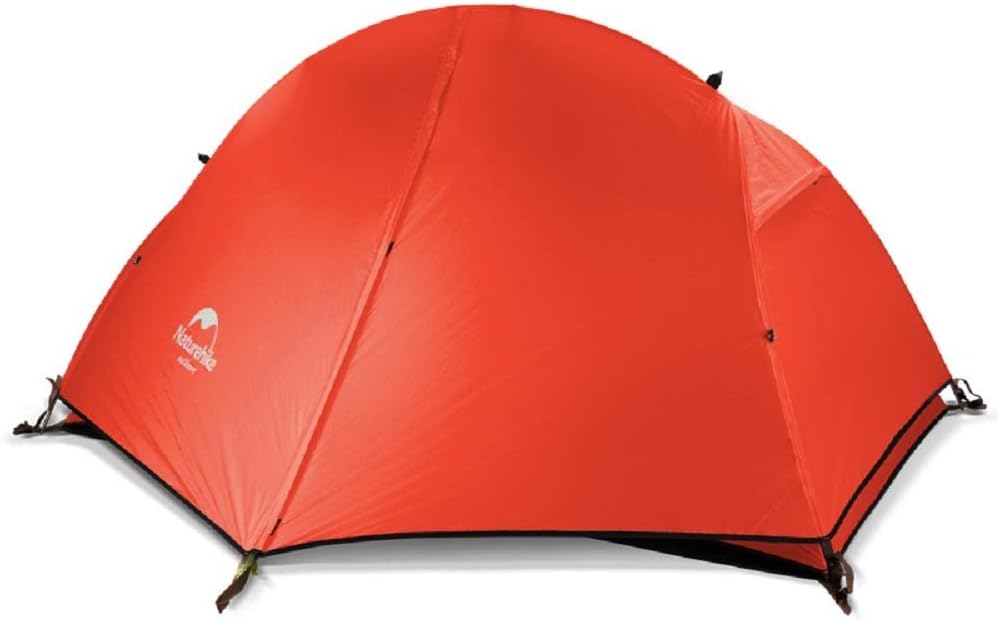 Naturehike Cycling Backpack one person Tent 210T Double Layers Aluminum Rod Hiking Tent 4 Season With Mat NH18A095-D