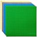 Classic Baseplates 10" x 10" Building Brick Baseplates by Strictly Briks | 100% Compatible with All Major Brands | Build Towers, Tables and More! | 8 Baseplates in 4 Colors: Blue, Gray, Green and Sand