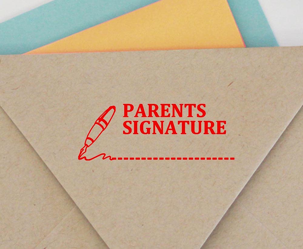 PARENTS SIGNATURE Self Inking Rubber Stamp Custom Colop Office Stationary P20 Mini Stamper