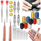 34PCS Big Eye Steel Needles Set, Stainless Steel Needle Hand Sharp Large Tool Cross Stitch Knitting Darning Yarn Long Thin Handmade Quilting Sewing Needles Kit for DIY Sewing Projects(2 * 36Set)