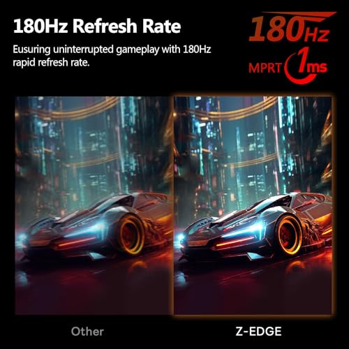 Z-Edge UG24 24-inch Curved Gaming Monitor 180Hz Refresh Rate, 1ms MPRT, FHD 1080 Gaming Monitor, R1650 Curved - Image 4