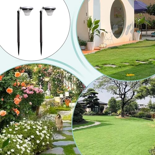 Solar Lights Outdoor Waterproof, Lawn Lamp Set, 9.06x4.33x4.72 Inches Weatherproof Pathway Decor, Quality Lighting for Fence, Backyard, Balcony, Gazebo, Pool, Walkway, Driveway – Image 6