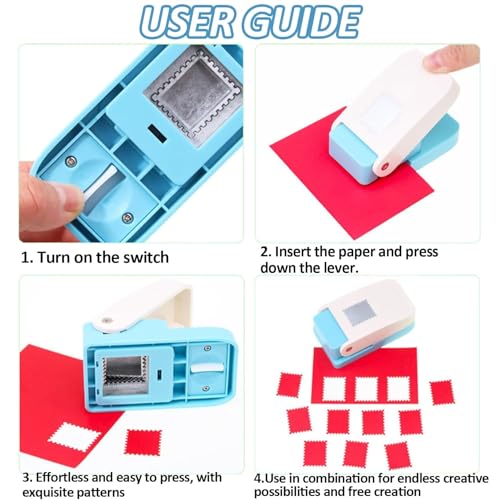Image of Stamp Puncher, Postage Stamp Punch for Craft Projects, Scrapbooking Tool for Custom Borders and Gift Tags, Stamp Cutter Punch for Craft Activities