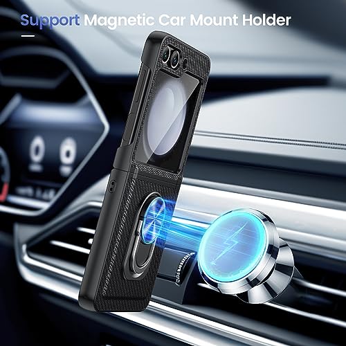 Maxdara SAMSUNG Z FLIP 5 Case, Z Flip 5 Case With Ring Stand Hinge Protection Full Body Case With Built-In Screen Protector Protective Case For Samsung Galaxy Z Flip 5 thumb #5