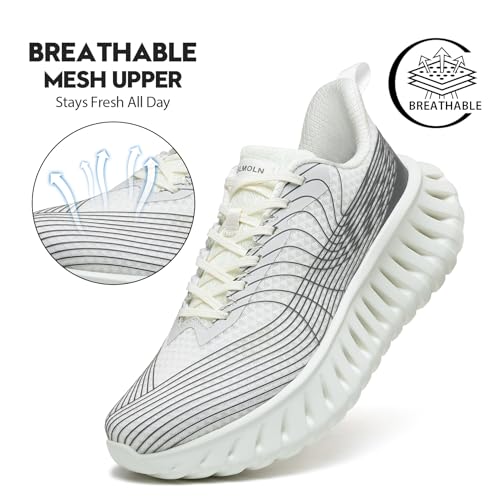 Image of GSLMOLN Walking Shoes for Men Casual Shoes Breathable Lightweight Walking Sneakers for Workouts & Gym Cushioned Flexible Mens Shoes Training Fashion Sneakers