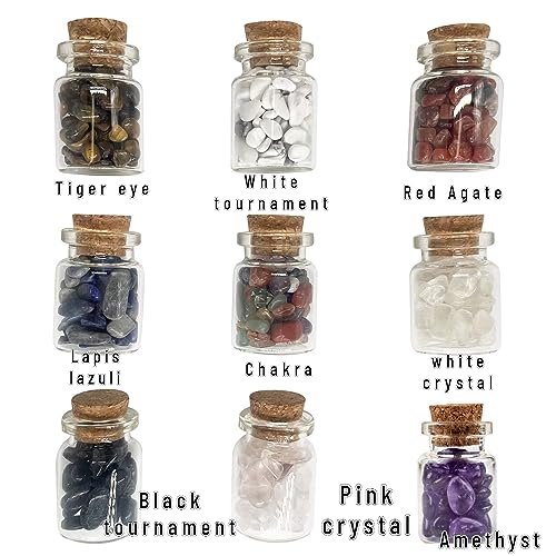 Handmade-Crystal-KeychainNatural-Crystals-Wishing-Bottle-Rope-PouchHealing-Charm-Fengshui-Protection