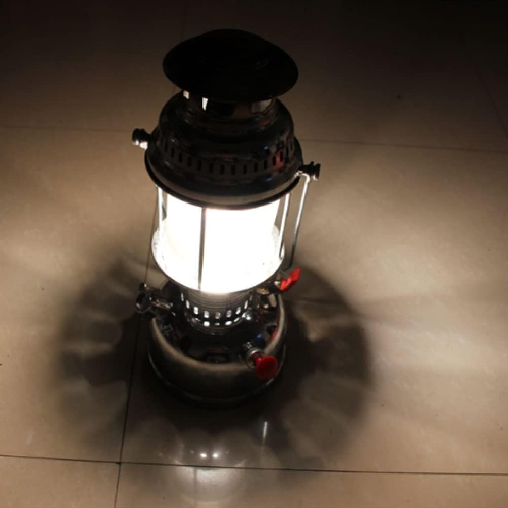 Hurricane Lantern Kerosene Lamp Vintage Antique Iron Anchor Lamp,High-Light Lampshade Warm Outdoor Kerosene Lamp，Hurricane Lamp Retro Horse Lantern (Color : Silver)