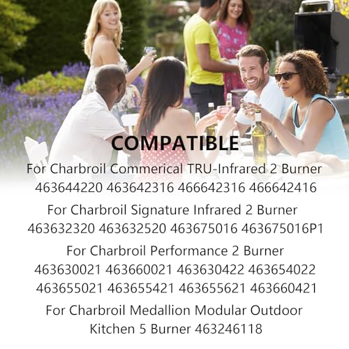 Image of CANDANA Grill Grates 17 inch x 8 3 /4 inch for Charbroil Commerical TRU Infrared 2 Burner 463675016 463642316 463644220 463632320 G369-0030-W2, 17 inch Cast Iron Cooking Grate for Nexgrill 720-0864M