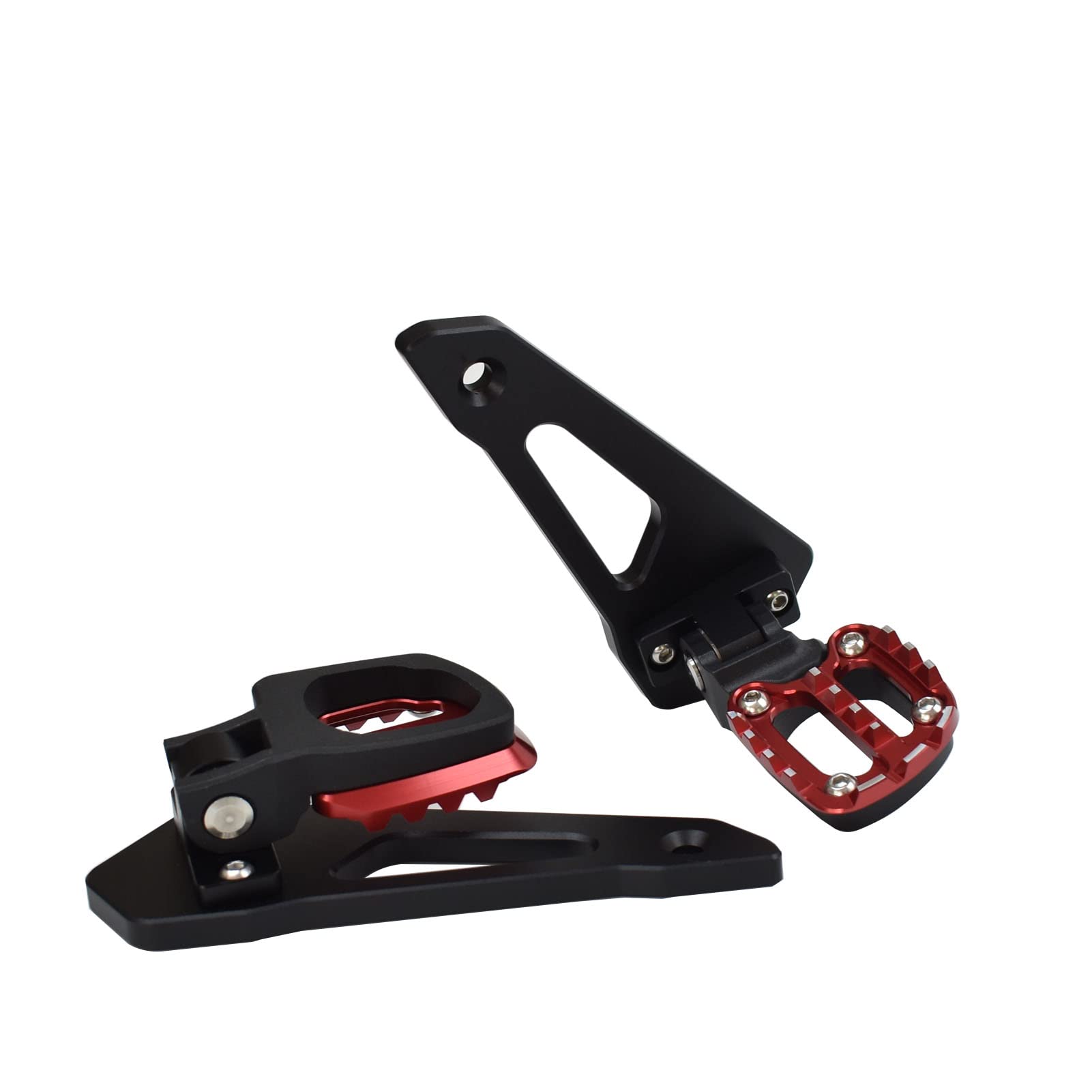 Accessori moto Alluminio CNC pieghevoli pedane posteriori poggiapiedi passeggero Piedi Pegs Pedale compatible with X-ADV 750 XADV750 XADV 750 2021-2025 (Rosso)