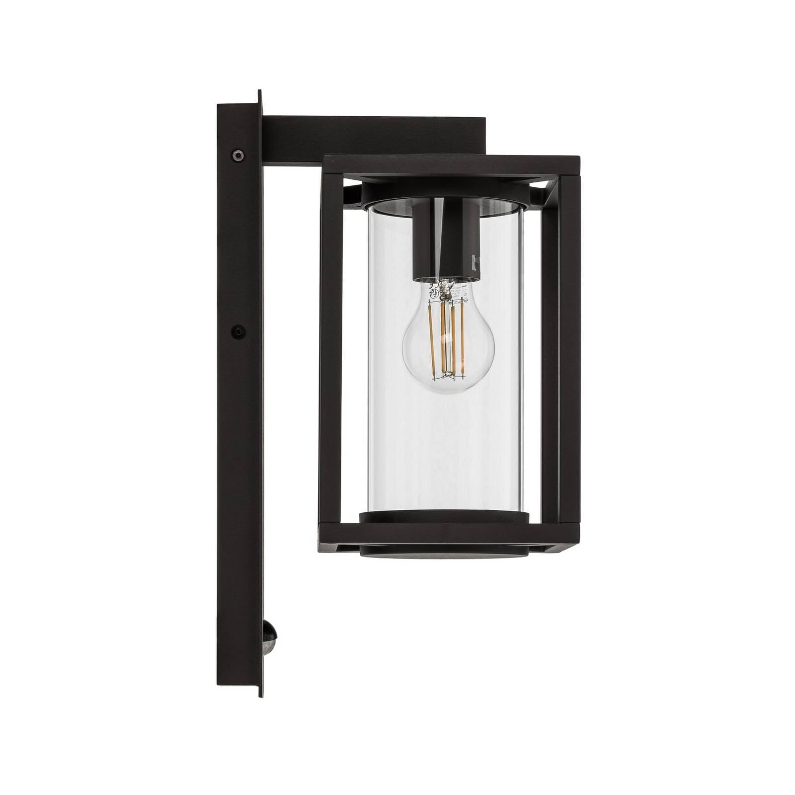 Lucande Applique da esterni dimmerabile con sensore di movimento (Moderno) colore Nero, in Alluminio parete esterna/parete casa abitazione terrazzo und balcone