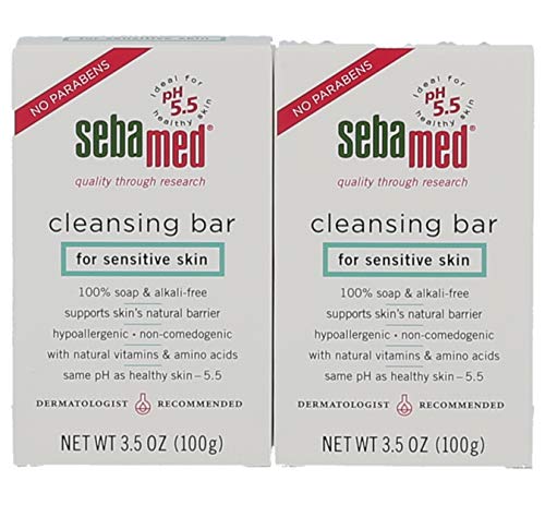 Sebamed Soap-free Cleansing Bar For Sensitive Skin, 3.5-Ounce Boxes (Pack of 2)