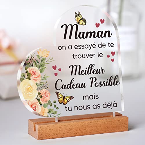 Cadeau Maman, Cadeau Anniversaire Maman, Cadeau Noel Maman, Plaque Acrylique, Cadeau pour Maman, Cadeau Maman Noel, Cadeau Maman Anniversaire, Cadeaux Maman, Cadeau Fete des Meres