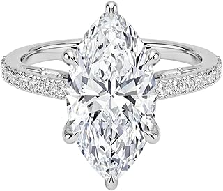 1-5 CT Moissanite Engagement Ring Colorless VVS1 10K 14K 18K Solid Gold & 925 Sterling Silver Solitaire Accent Moissanite Engagement Ring Christmas Gift For Women