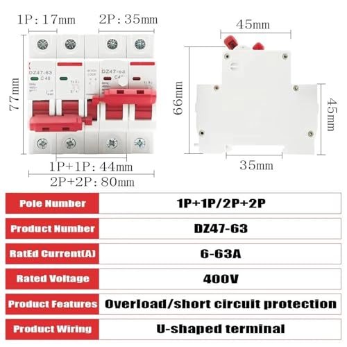 Selector de doble potencia manual contra cortocircuitos en redes eléctricas de 20A 3