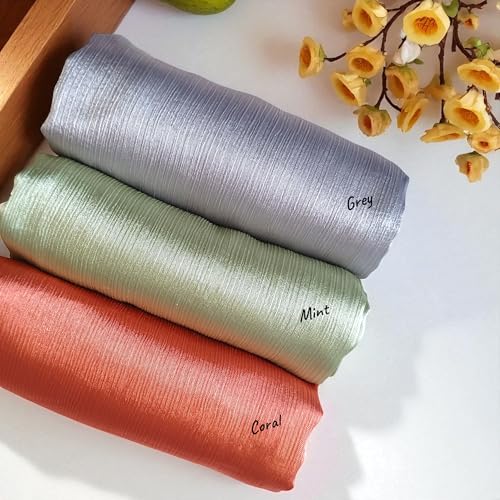 Image of Premium Muna Satin Hijab | Pack of 3 | 200 cm x 70 cm | Elegant Choice for All Occasions - Parties, Weddings & Festivals |