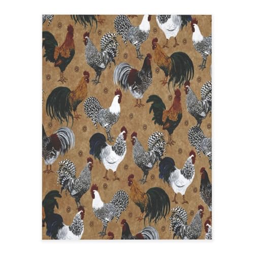 AUGUSTRUSH Wasserfeste Kristall-Aufkleber Hahn, 26,5x20cm