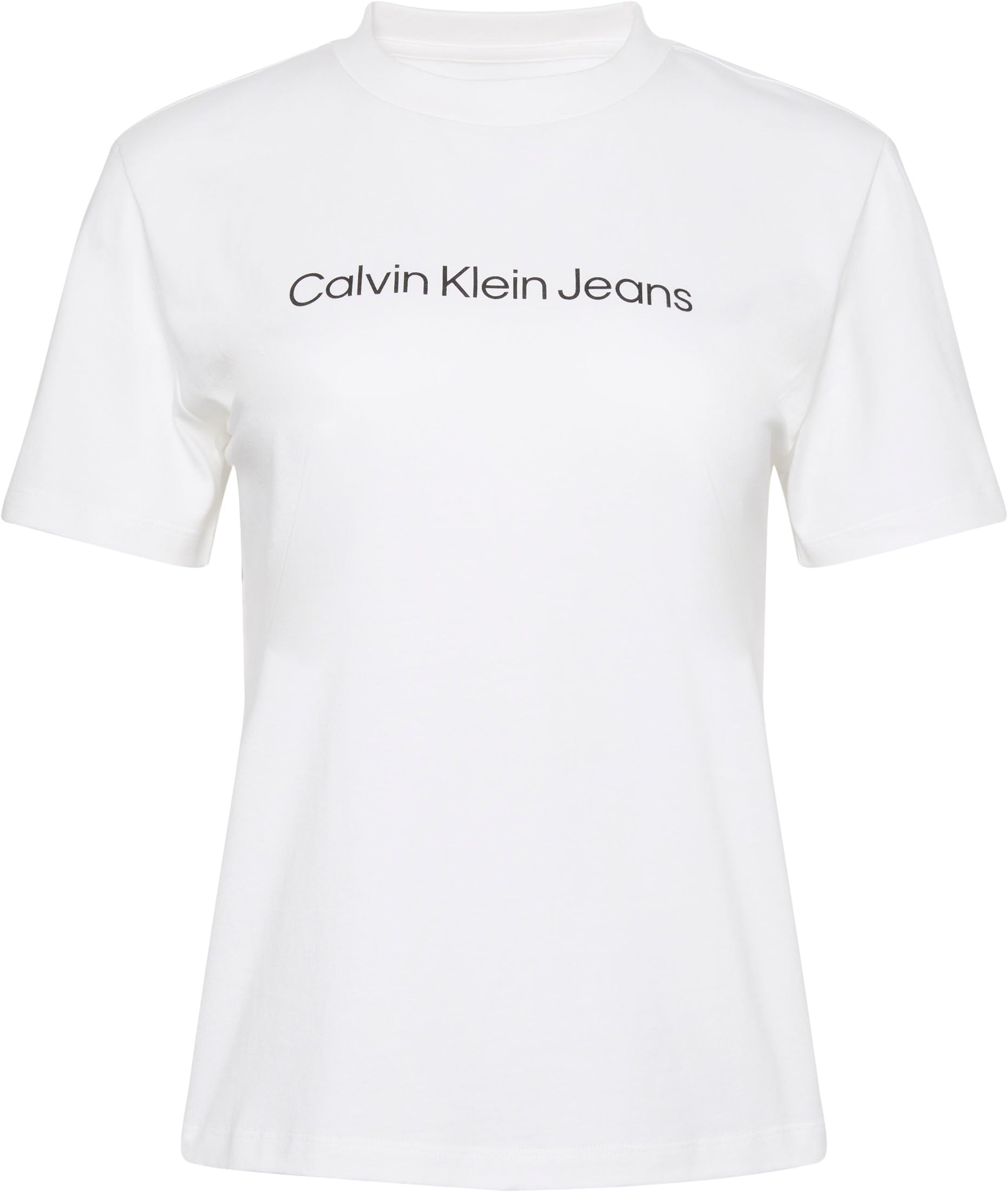 Calvin Klein Camiseta de Manga Corta Mujer Logo Classic Regular Fit