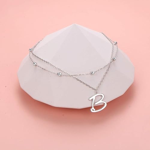 Miniatura 5 de Initials Anklet for Women S925 Sterling Silver Adjustable Foot Ankle Bracelet with Letter