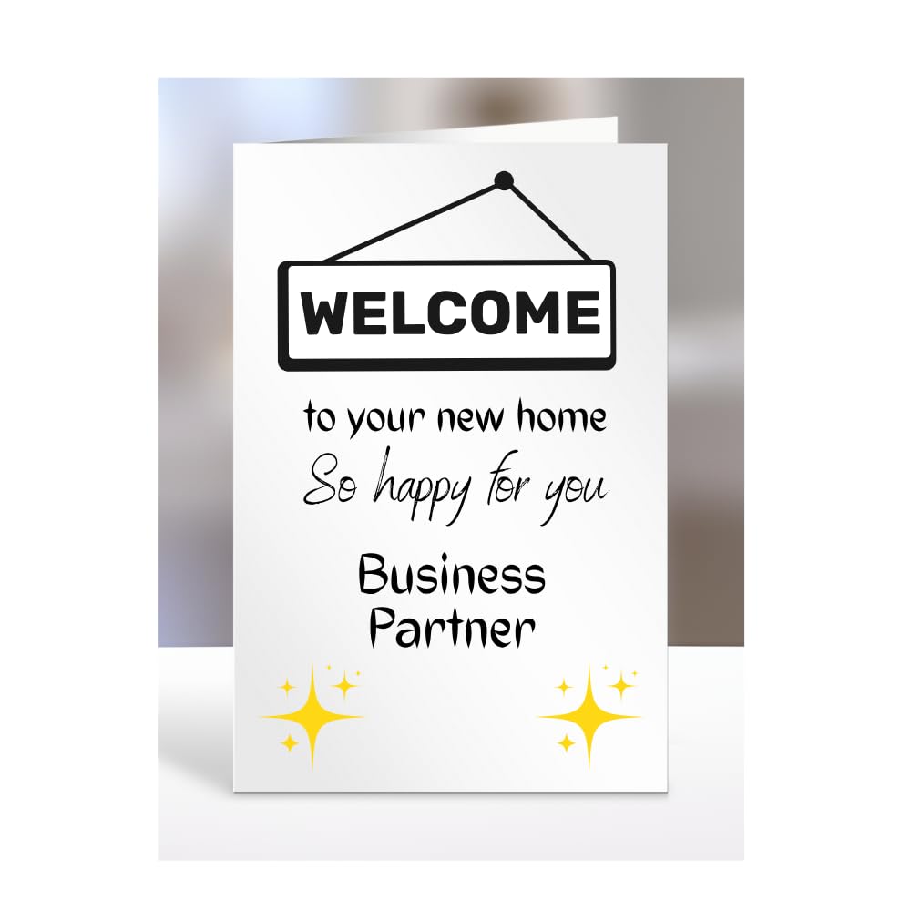 Welcome to your new home, card for Business Partner, men women, him, her, female, male, presents for christmas, A5-196_43 โ image 1