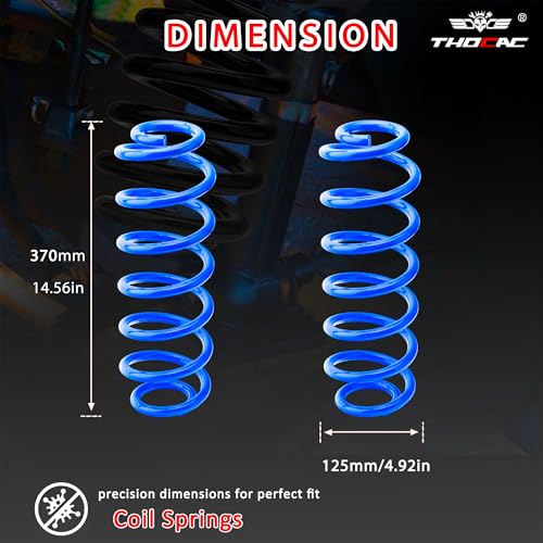 THOCAC 2Pcs Heavy Duty Rear Suspension Coil Spring Set, Fits VW Passat 2006-2010 & Tiguan 2009-2018, Replace# 3C0511115AF(Blue) by THOCAC - Used condition - Image 3