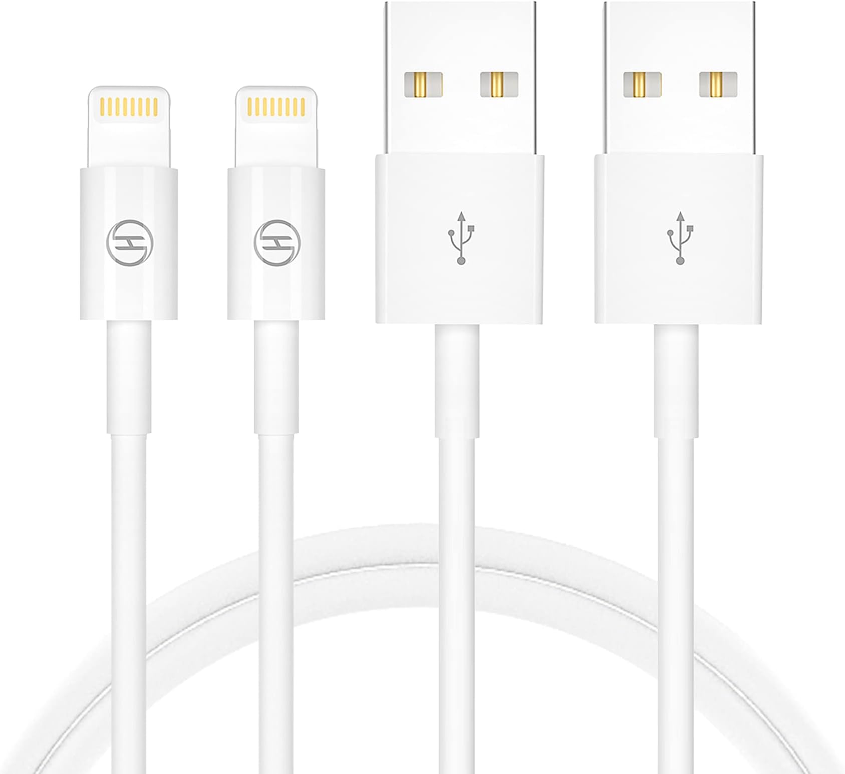 Heardear Lightning to USB Cable[Apple MFi Certified]iPhone/iPad charging/charger Cable/Cord/Line for iPhone X/8/7/SE/6s/6/plus/5s/5c,iPad Pro/Air/Mini,iPod touch,Nano(White 3.33FT) Certified by Apple