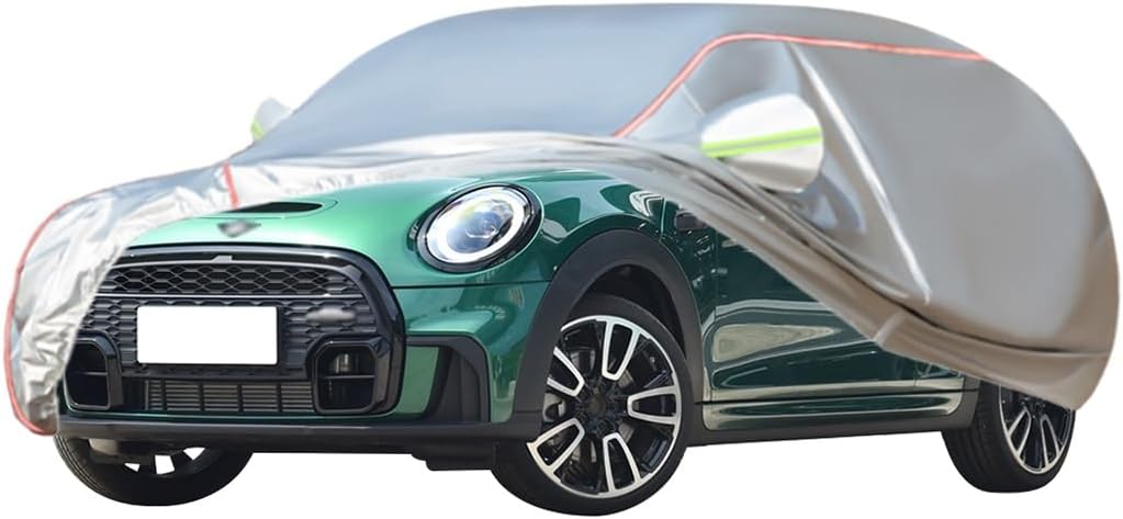 WOLWES Car Cover Are Suitable For Mini Cooper D/S/SD/John Cooper Works Paceman All-weather Windproof, Snowproof, Rainproof, UV-protected And Breathable All-season Universal With Side Door Zip Oxford C