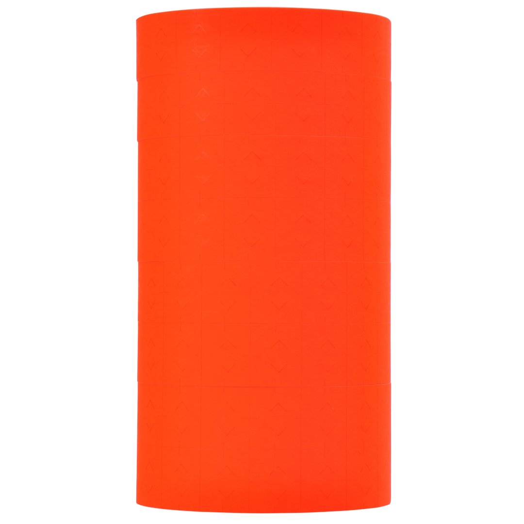 Fluorescent Red Pricing Labels to fit Monarch 1136 and 1138 Pricers. 8 Rolls with 1 Free Ink Roller.