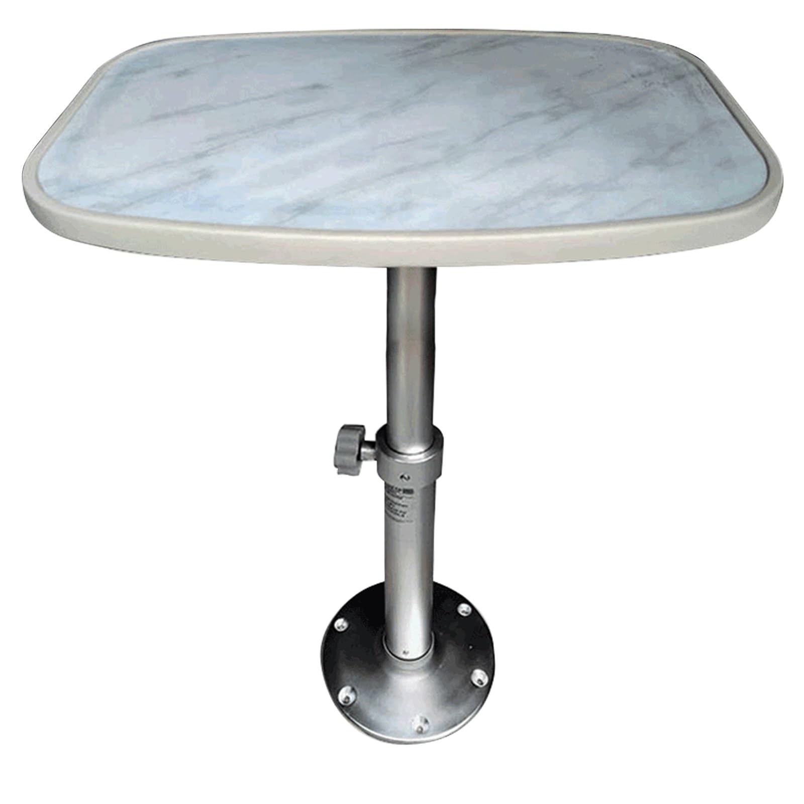 CHBMZ Boat Table Leg Set, Removable Rectangular Pontoon Table, Height Adjustable Base Pedestal 21-28", for Caravan RV Marine Boat(White)