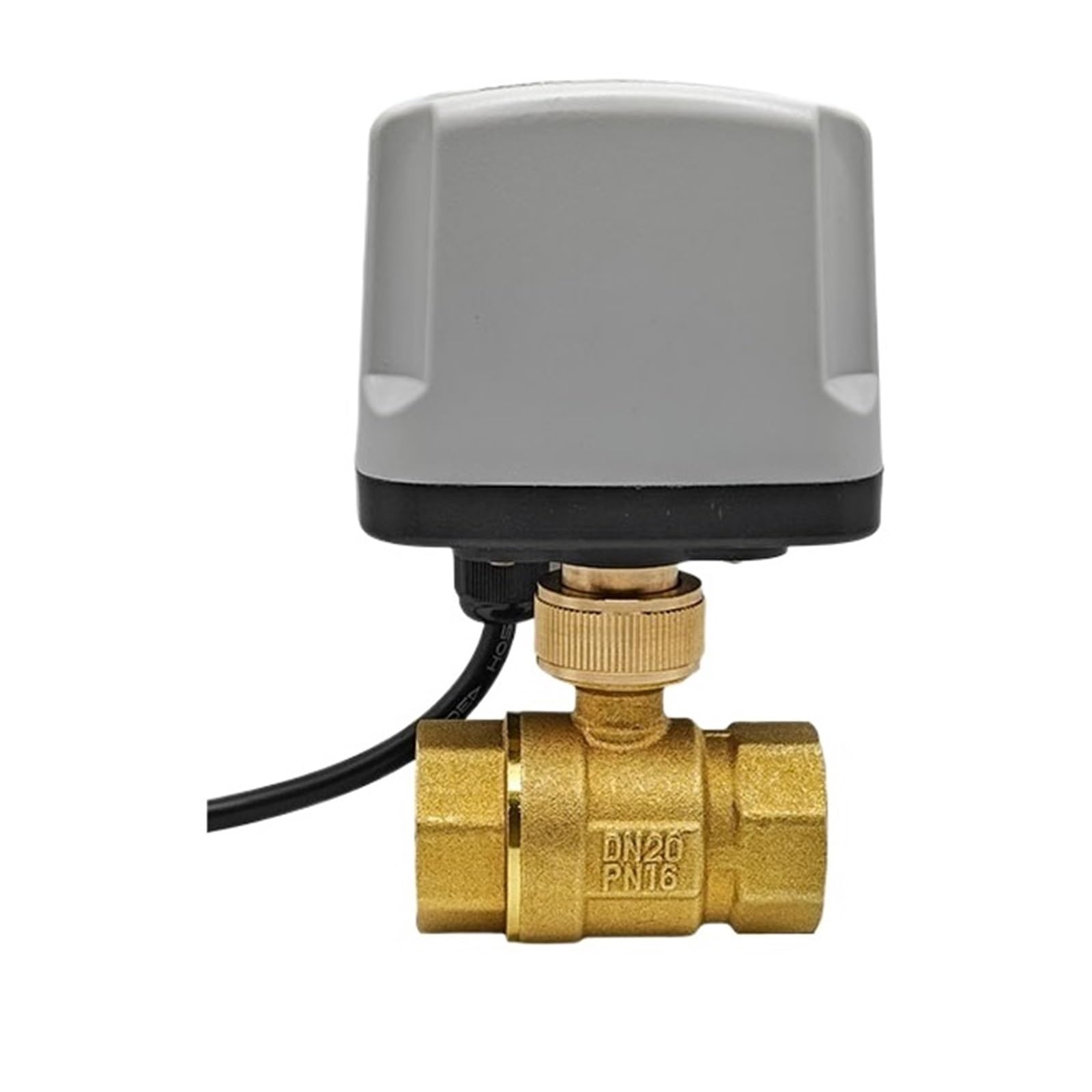 VSPPJYFG Full Bore Motorized Ball Valve Brass IP65 Waterproof 1/2" 3/4" 1" Female Thread 3-Wire or 2 wire 24V DC(24VDC-CR02,1 Inch)
