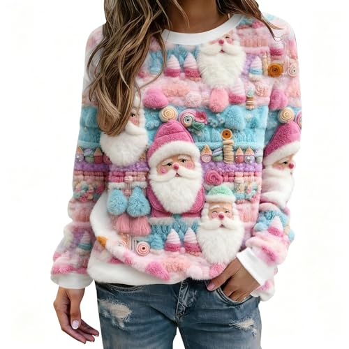 Weihnachtspullover Damen,Ugly Sweater Christmas, T-Shirt mit...