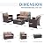 JOIVI Patio Furniture Set, 4 Piece Outdoor Patio Conversation Set, All-Weather PE Rattan Wicker Sectional Patio Sofa Set with Tempered Glass Coffee Table, Brown