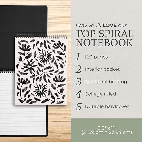 Carnet à spirales avec couverture rigide durable pour protéger vos notes - 4