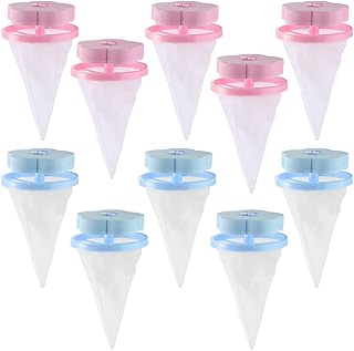 Nesloonp Poils Animaux Nettoyage Outil, 10 Pièces Poils d'animaux Machine à Laver, Filtre de Cheveux Net Flottante Outil de Nettoyage, Filtre à Cheveux pour Nettoyer Poils d’Animaux Domestiques