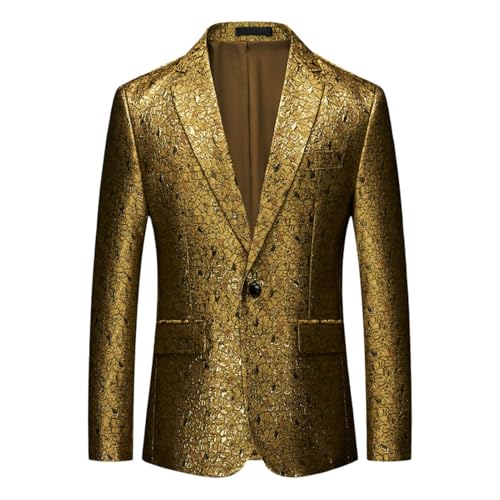 Blazer homme affaires imprimé veste décontractée un bouton costume de bureau quotidien