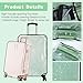 mekueeex 3-Piece Clear PVC Suitcase Cover Set - Luggage Covers for 20, 24, 28 Inch Suitcases - Waterproof, Scratch & Dirt Resistant