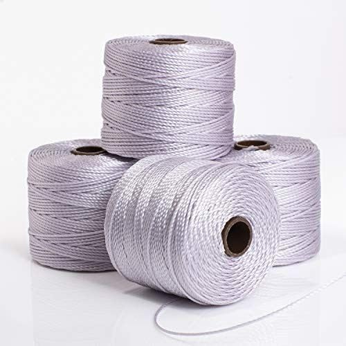 Fil nylon tressé d'excellence Beadsmith Super-Lon lavande pour tissage haut de gamme