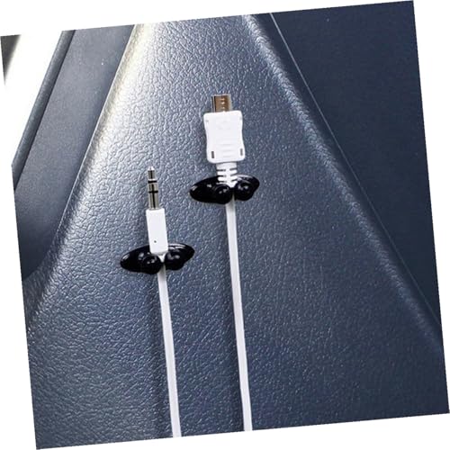 POPETPOP 24pcs clips para cables de auto, organizadores de cables para gestión bajo escritorio miniatura 2