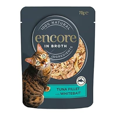 Encore Cat Food Pouch Tuna Fillet & Whitebait (16 x 70g Pouches)