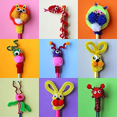 3A Featuretail Googly Eyes, Wiggle Eyes, Doll Eyes Art and Craft Eyes Black/White for DIY Craft, Doll Making, Pipe Cleaner Craft (Black & White, 5 Sizes Mixed 200pc) 1